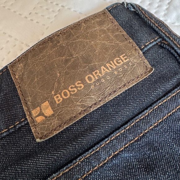 Hugo Boss Orange Label Dark Wash Denim Straight Leg Button Fly Men